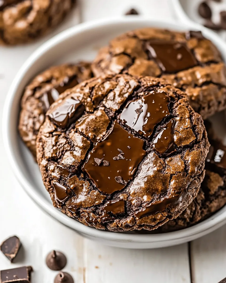 Delicious Espresso Chocolate Fudge Cookies image