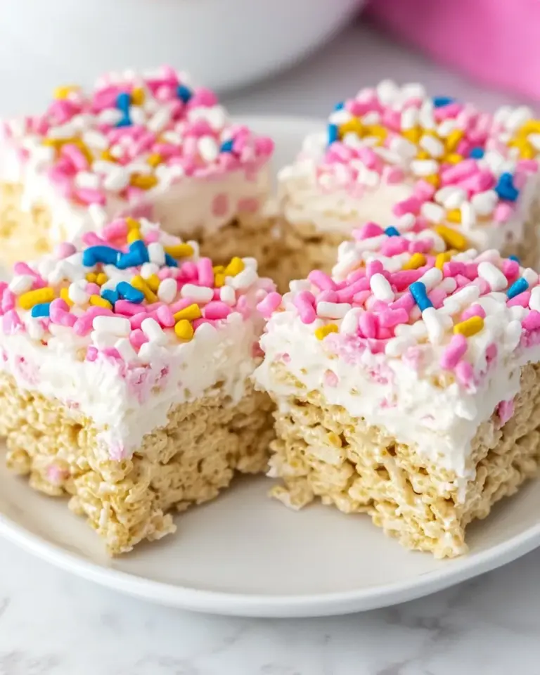 Homemade Extra-Marshmallow Rice Krispies Bars with Confetti photo