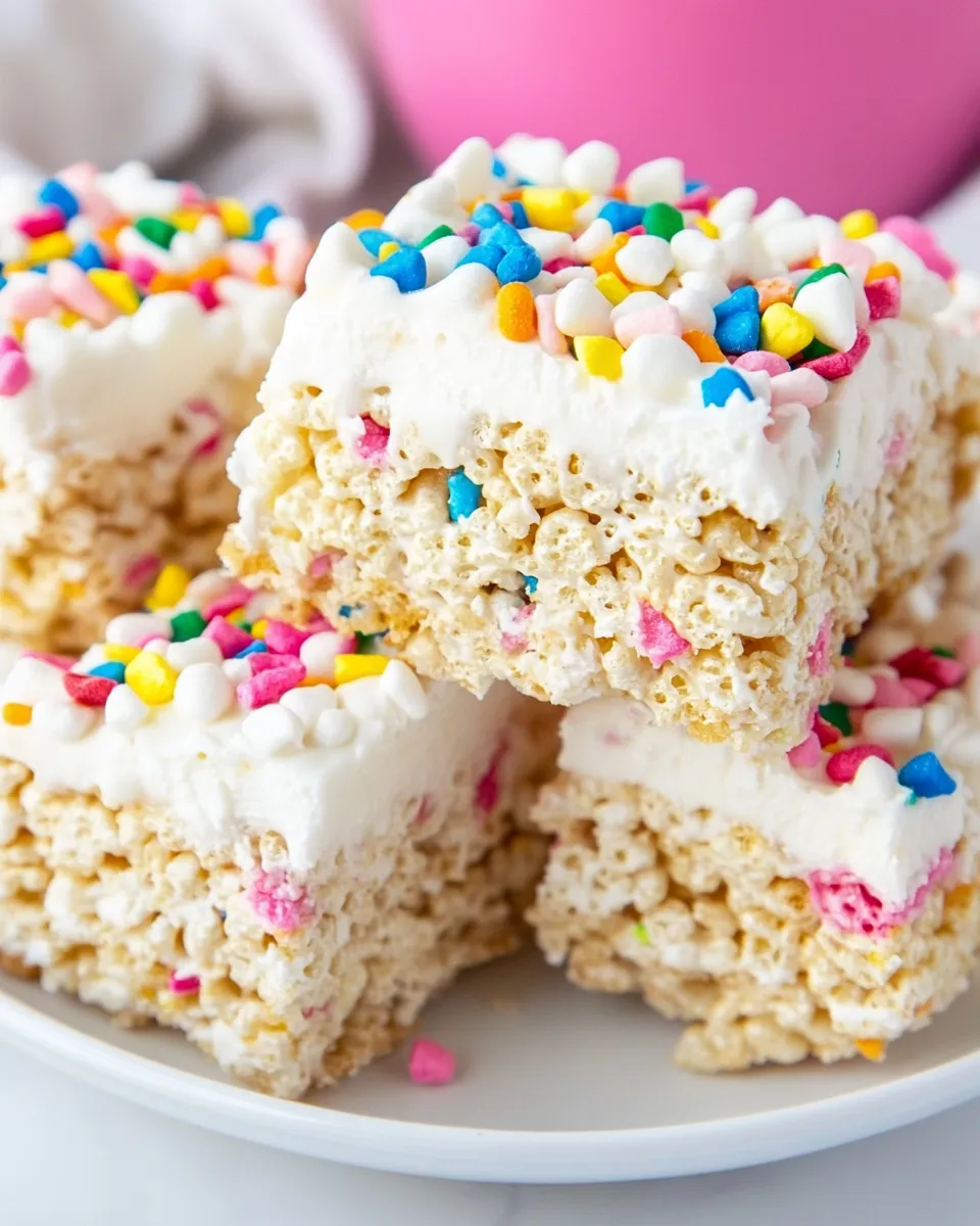 Easy Extra-Marshmallow Rice Krispies Bars with Confetti recipe photo