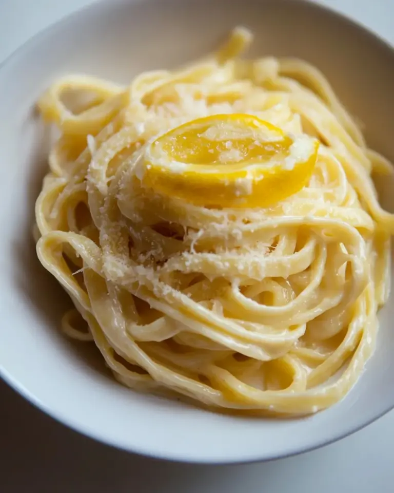 Homemade Fettuccine with Lemon Mascarpone Sauce photo