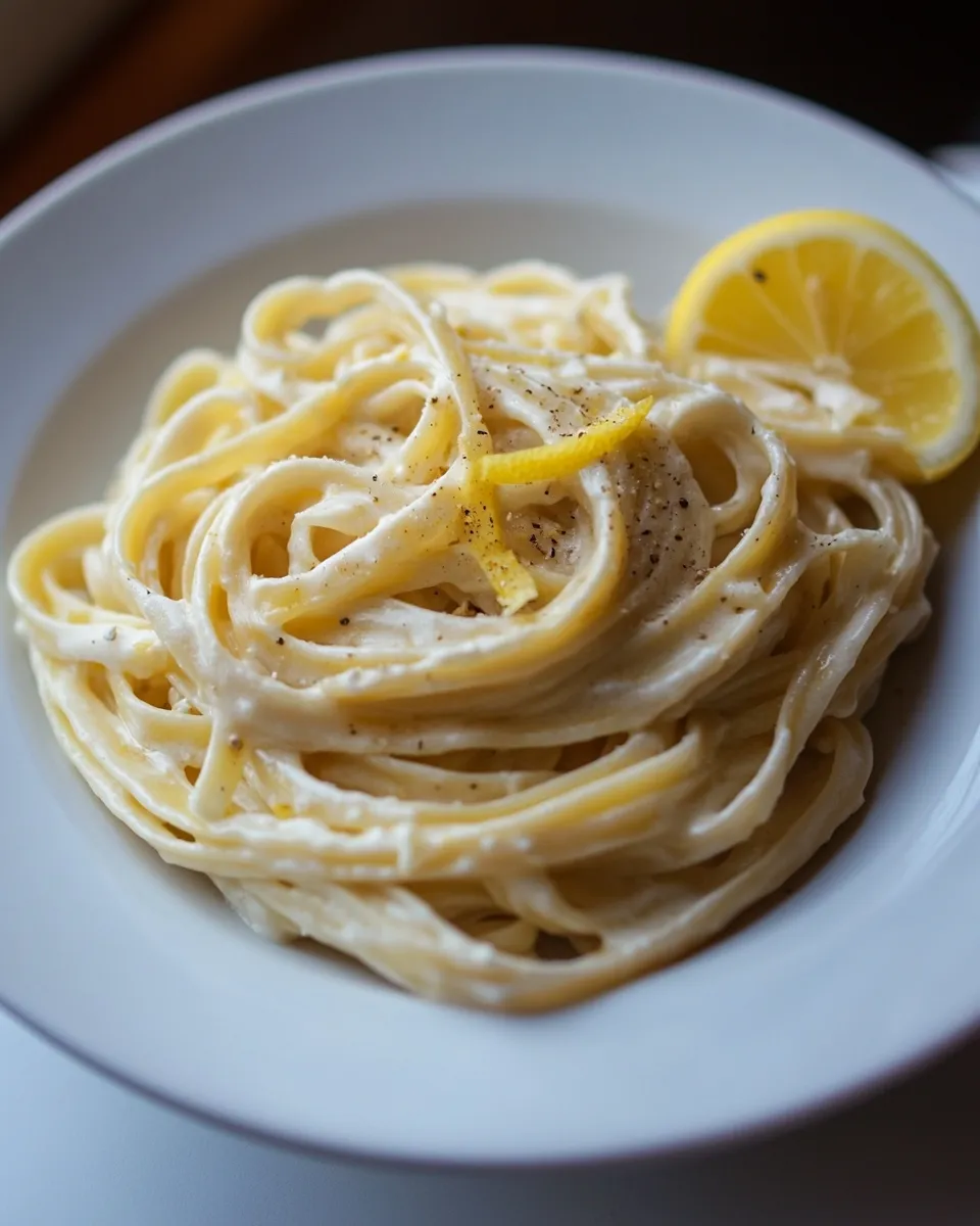 Classic Fettuccine with Lemon Mascarpone Sauce image