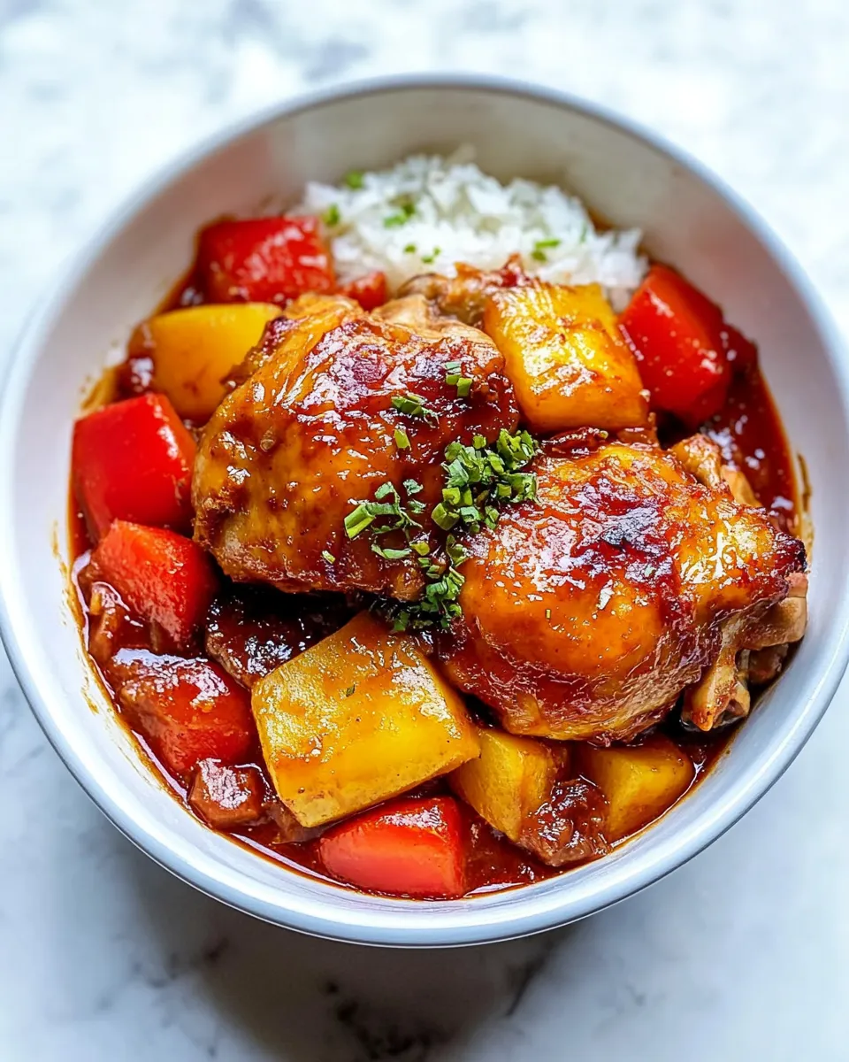 Delicious Filipino Chicken Asado shot