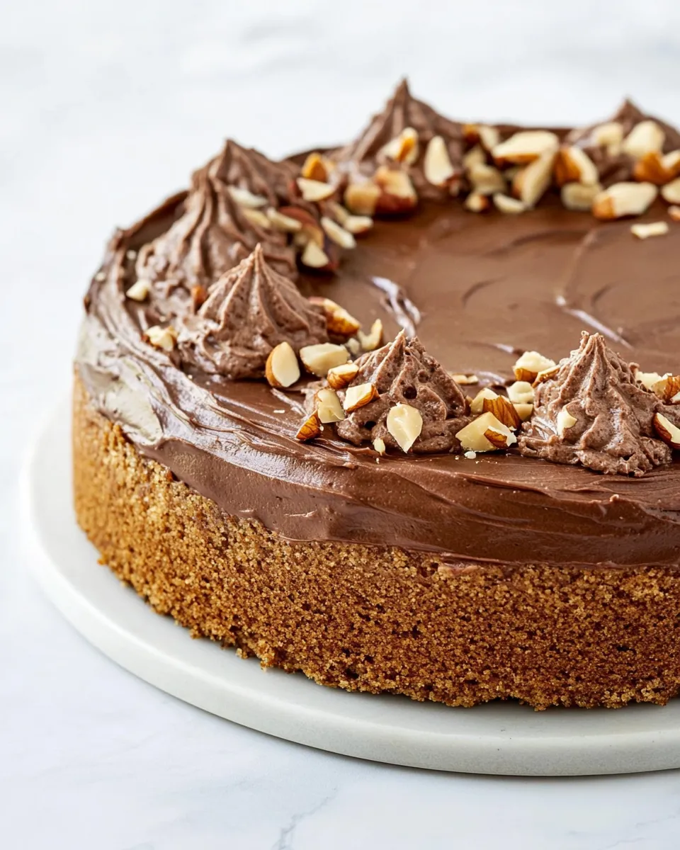 Delicious Flourless Hazelnut Cake with Whipped Chocolate & Nutella Ganache image