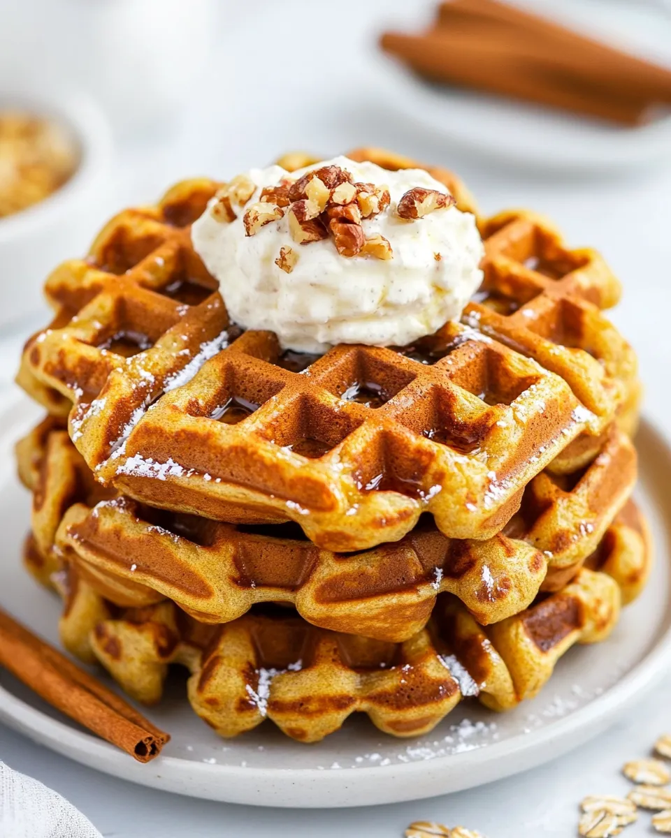 Delicious Flourless Oatmeal Sweet Potato Protein Waffles image