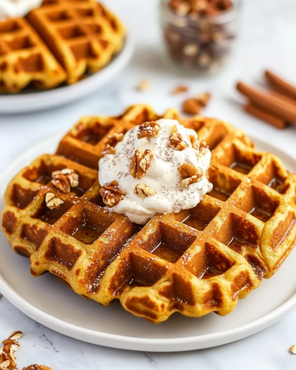 Quick Flourless Oatmeal Sweet Potato Protein Waffles shot