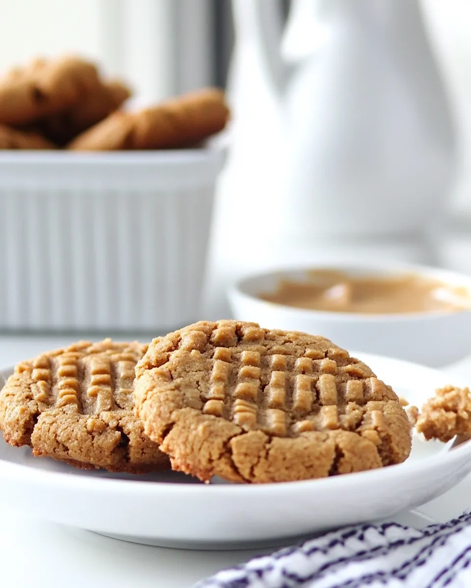 Easy Flourless Peanut Butter Cookies Recipe shot