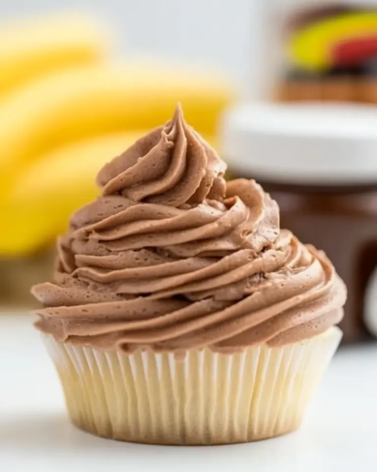 Homemade Fluffy Nutella Buttercream Frosting Recipe photo