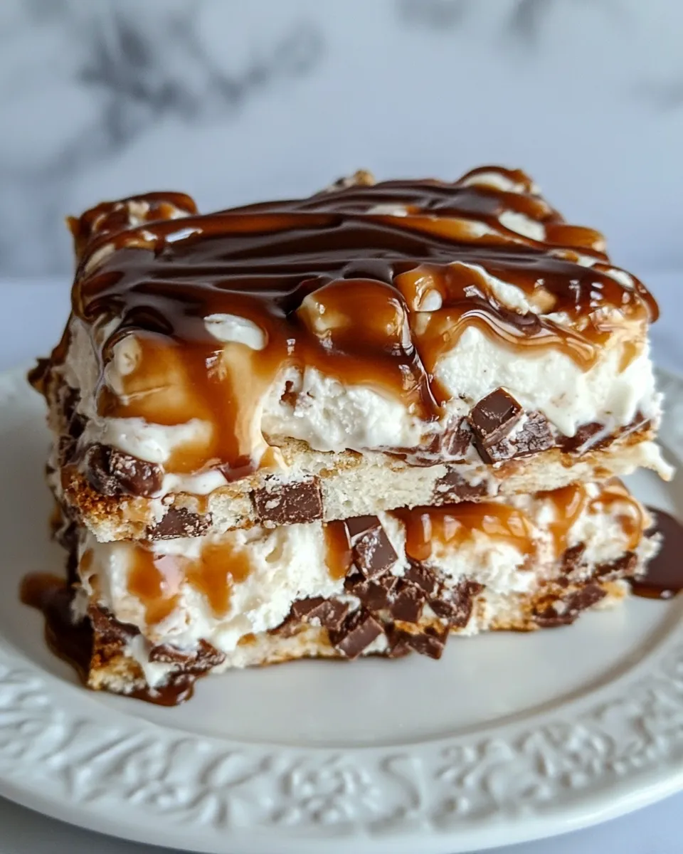 Classic Frozen Caramel Toffee Ice Cream Sandwich Dessert recipe photo