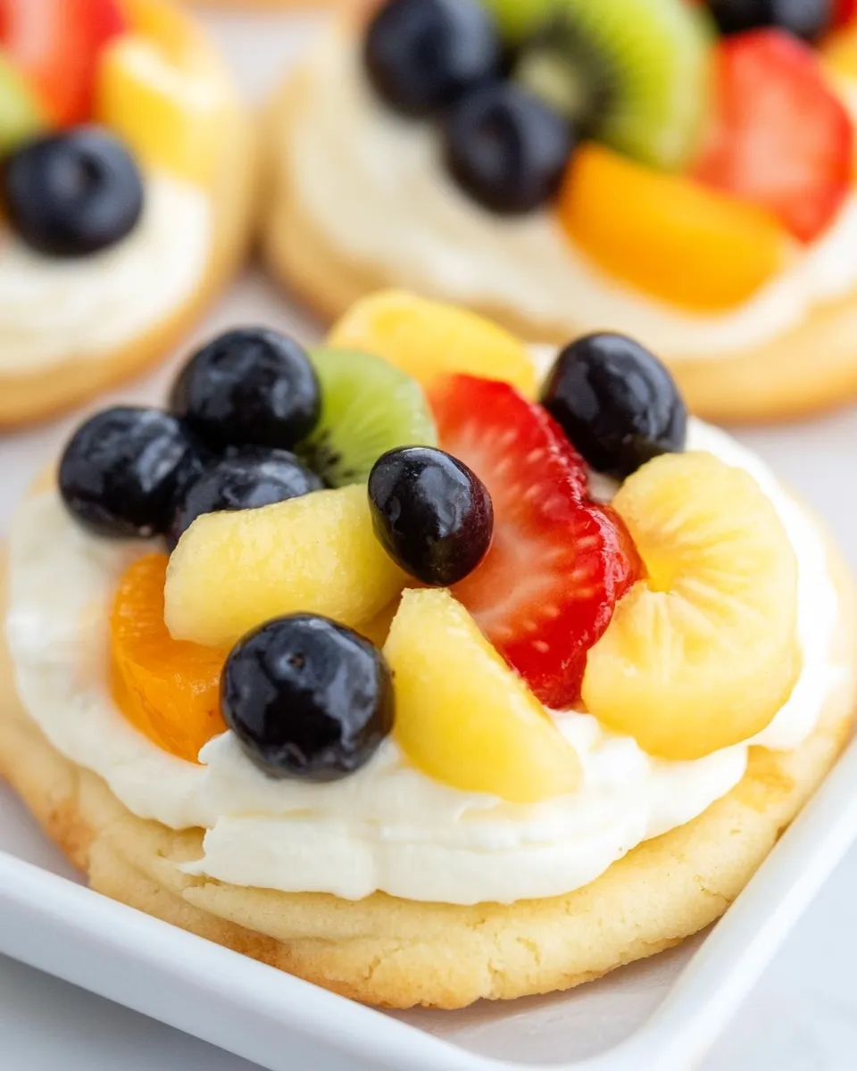 Delicious Fruit Pizza Cookies shot