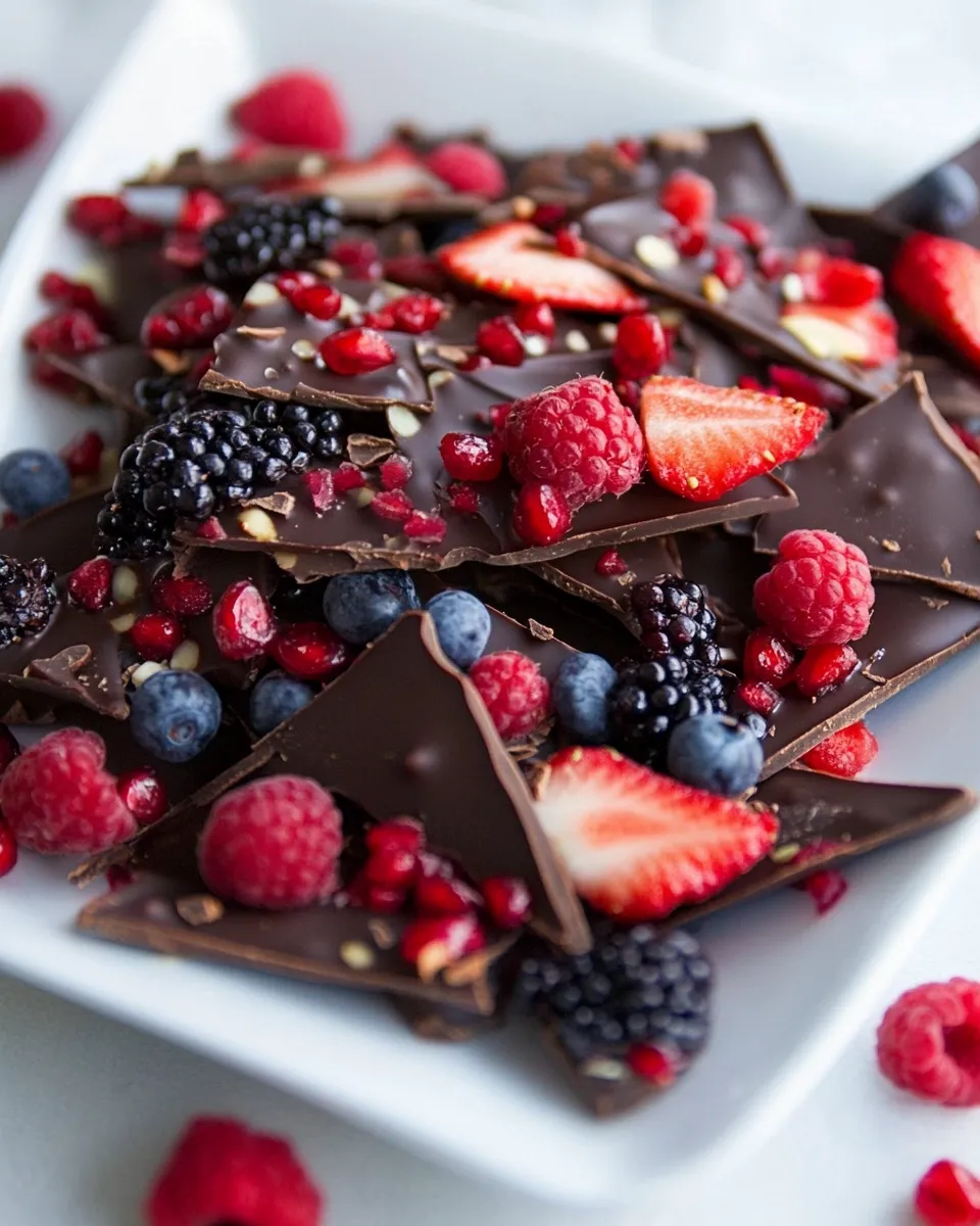 Delicious Fruity Chocolate Bark shot