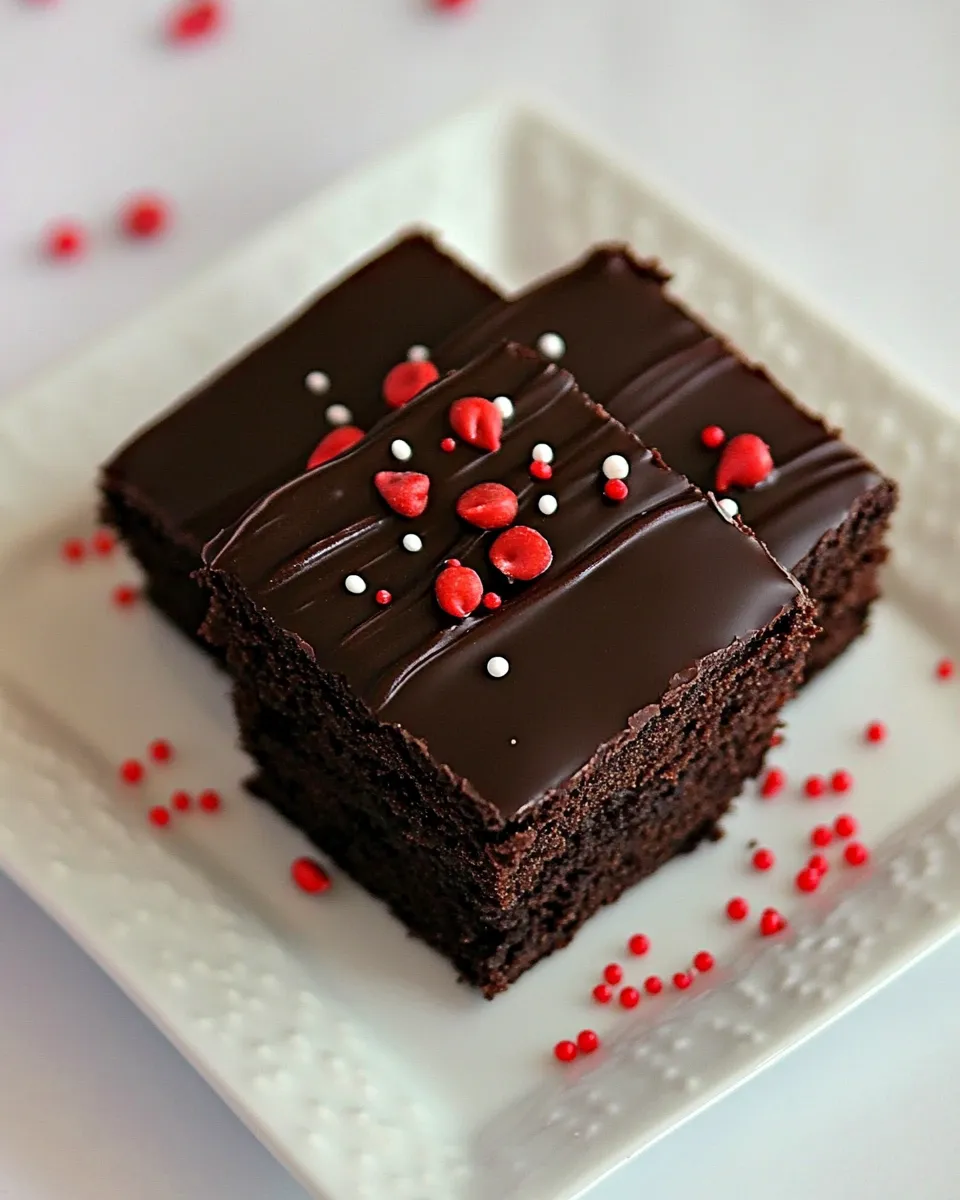 Delicious Fudge Brownies with Chocolate Ganache shot