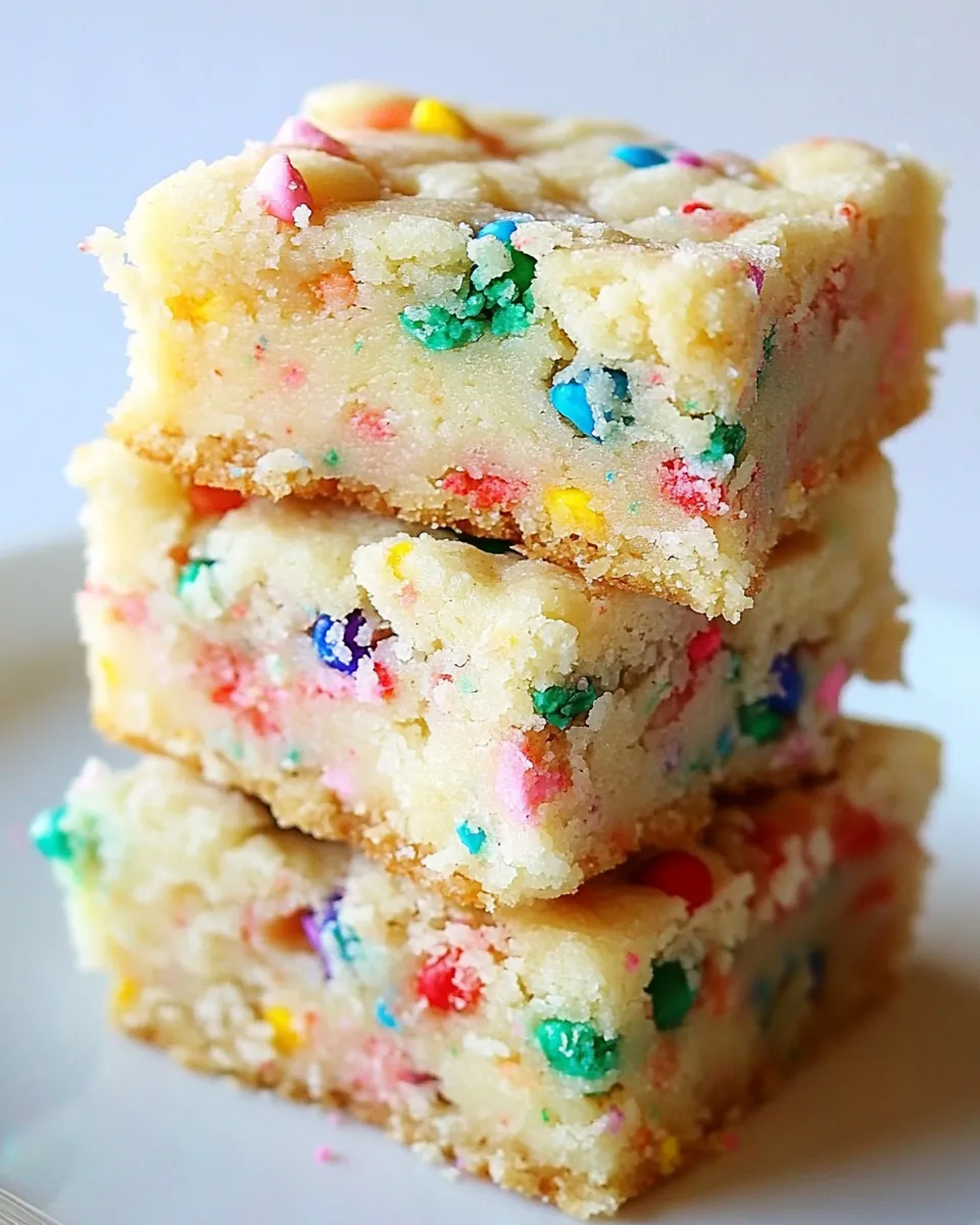 Easy Funfetti Cheesecake Sugar Cookie Bars Recipe photo