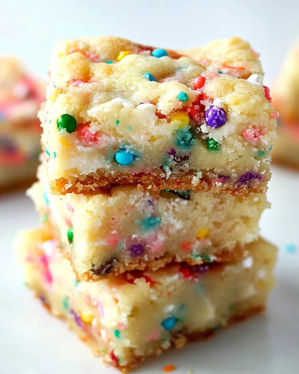 Homemade Funfetti Cheesecake Sugar Cookie Bars Recipe picture