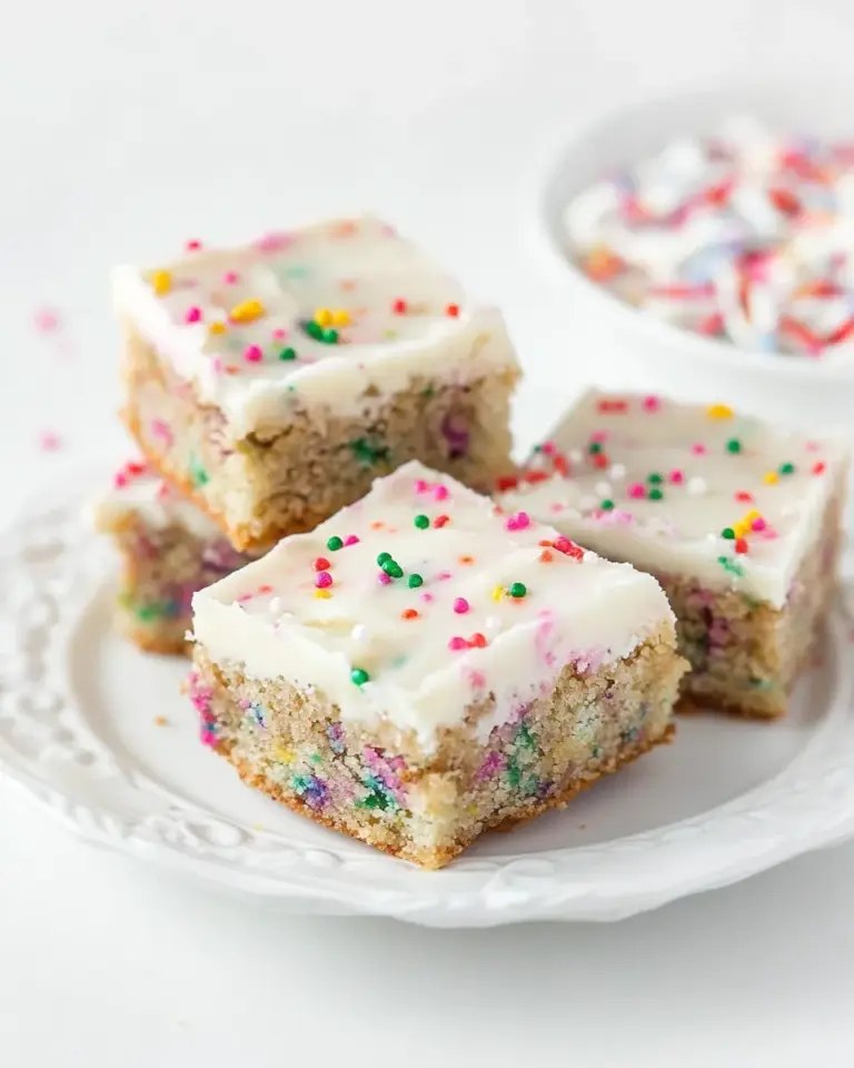 Homemade Funfetti Frosted Blondies photo