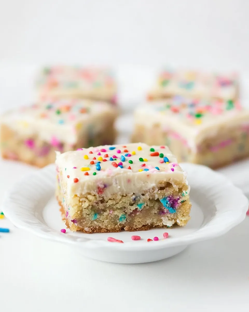 Easy Funfetti Frosted Blondies recipe photo