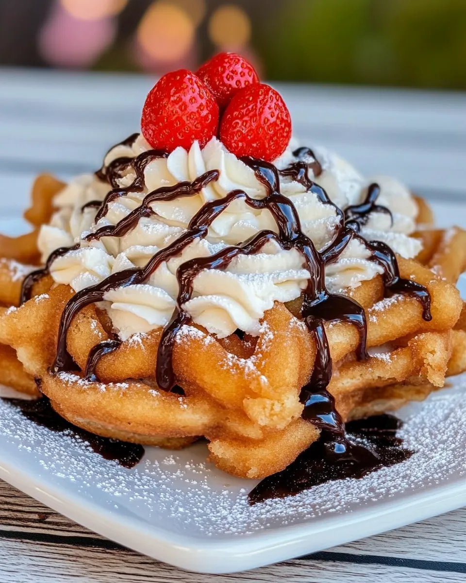 Delicious Funnel Cake Made With Pancake Mix shot
