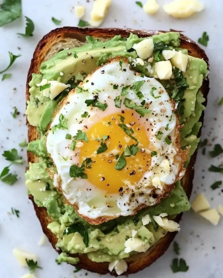 Homemade Garlic Avocado Toast With Sous Vide Egg Poached Perfectly photo