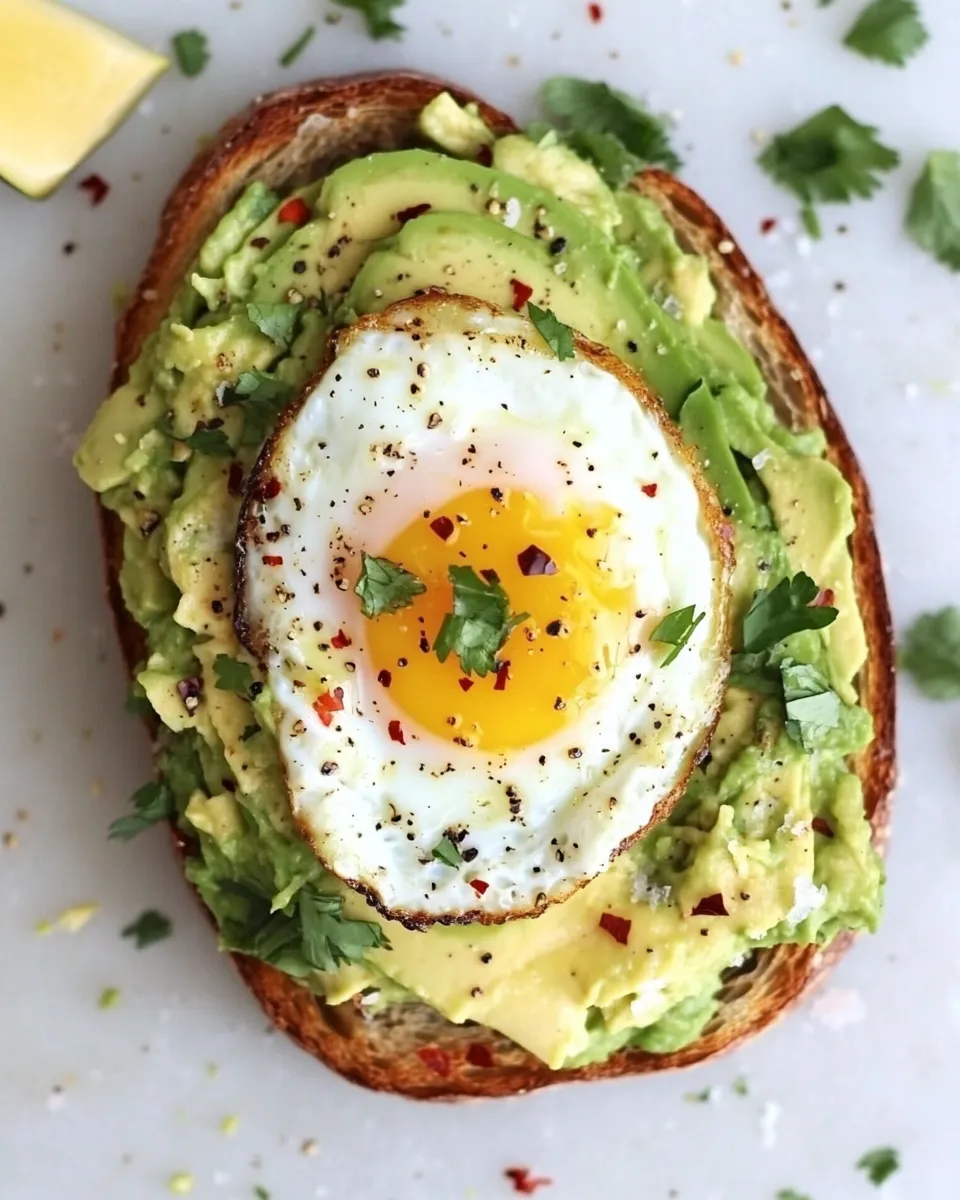 Easy Garlic Avocado Toast With Sous Vide Egg Poached Perfectly shot