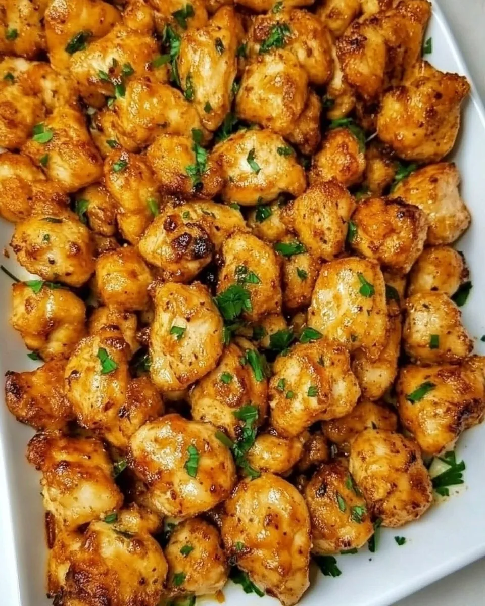 Delicious Garlic Butter Chicken Bites shot