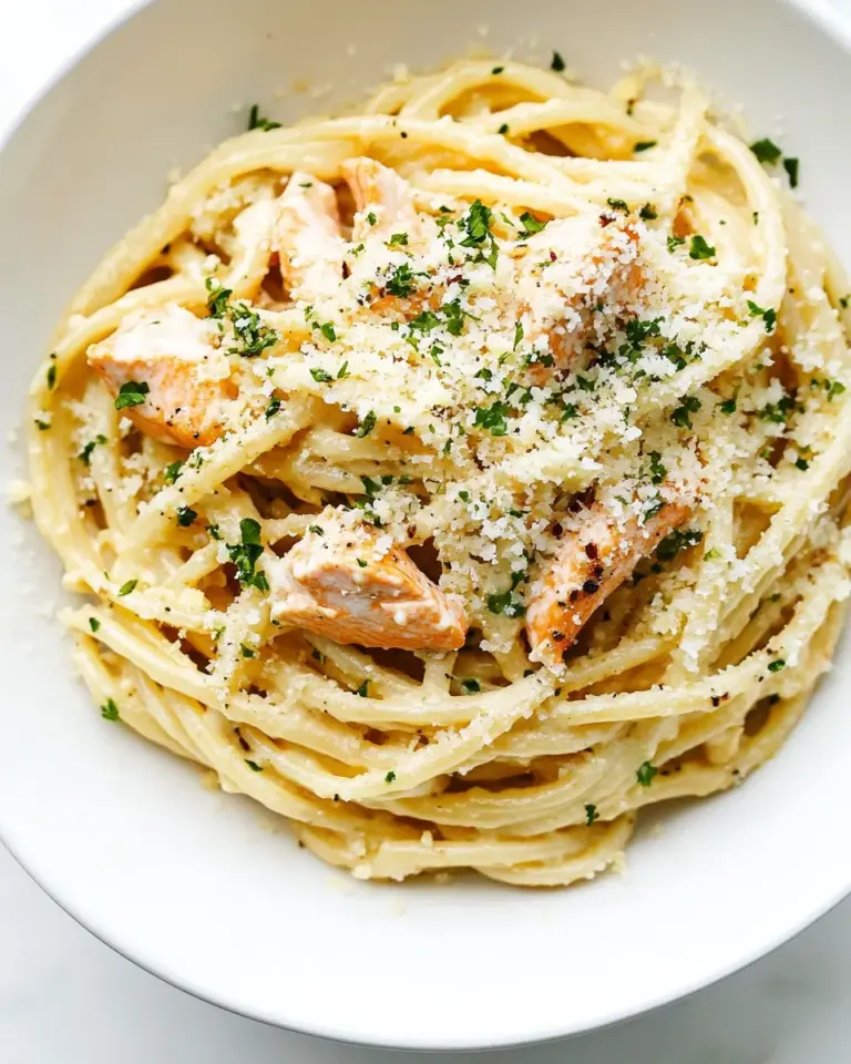 Homemade Garlic Butter Salmon Pasta photo