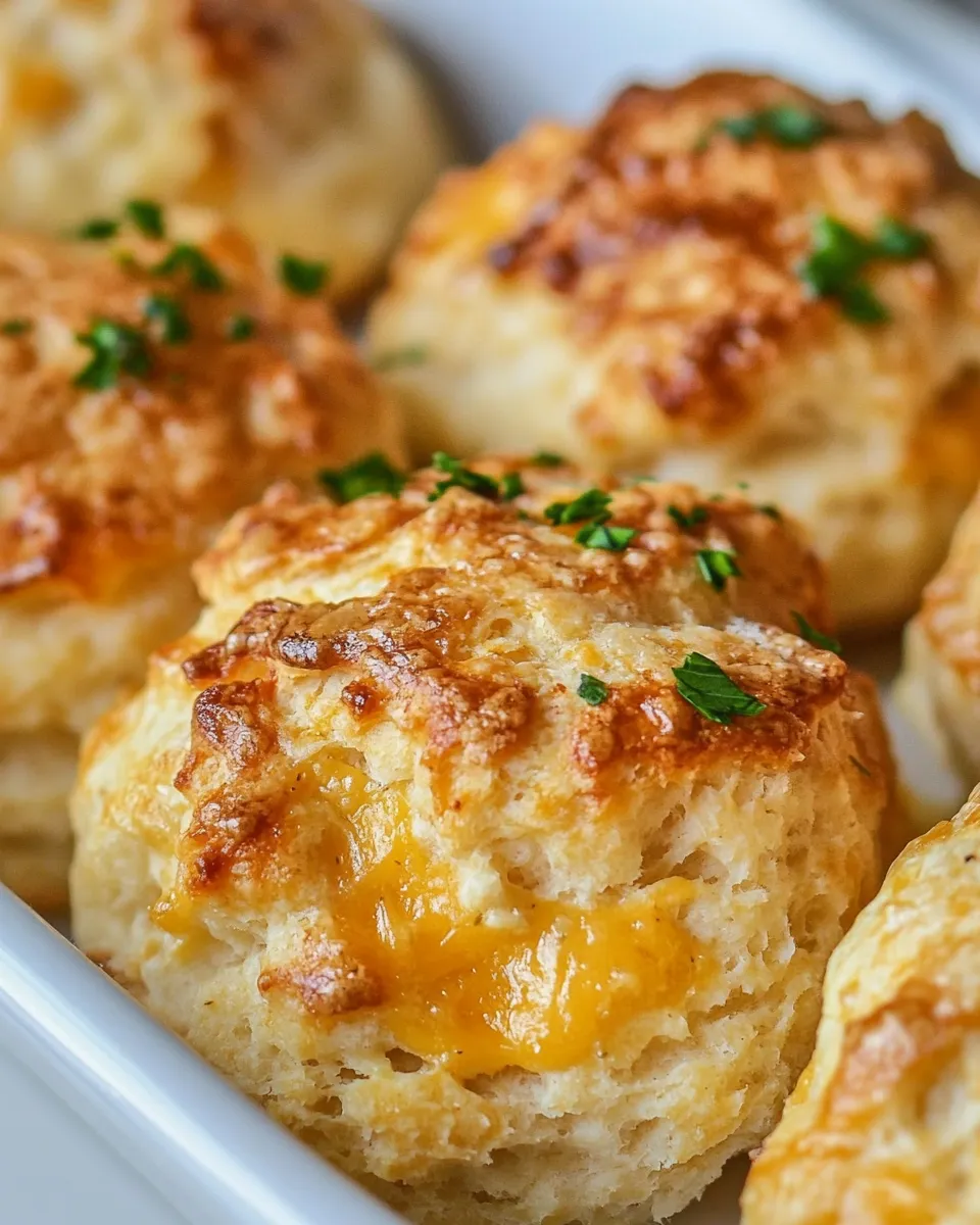 Easy Garlic Cheese Biscuits Recipe shot