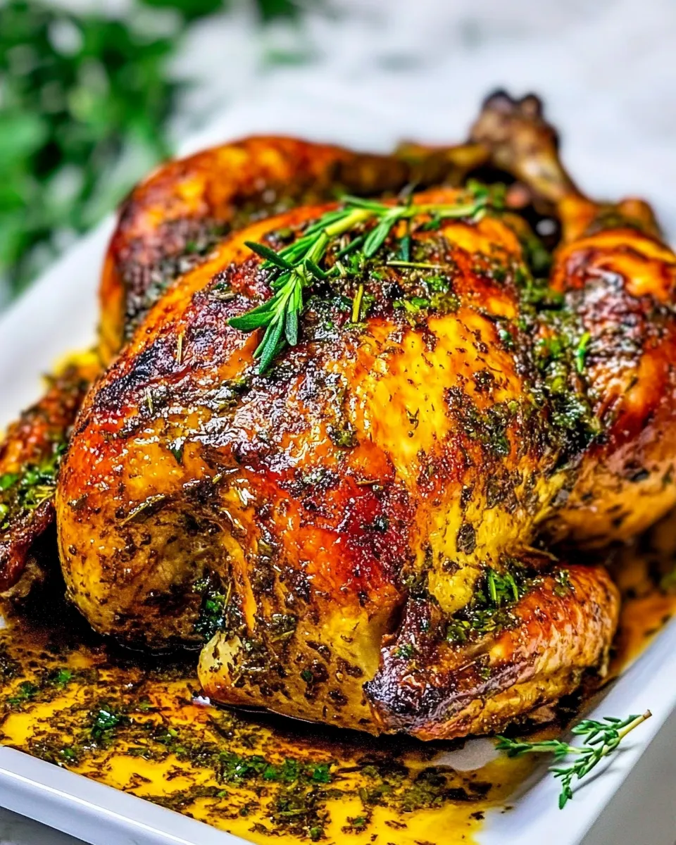 Easy Garlic Herb Butter Roasted Chicken recipe photo
