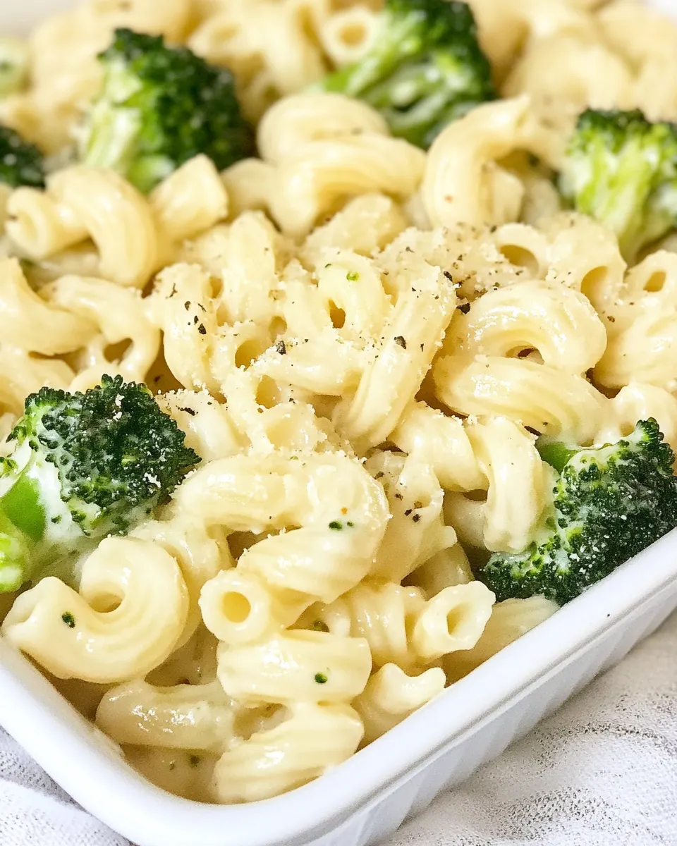 Easy Garlic Parmesan Cavatappi and Broccoli image