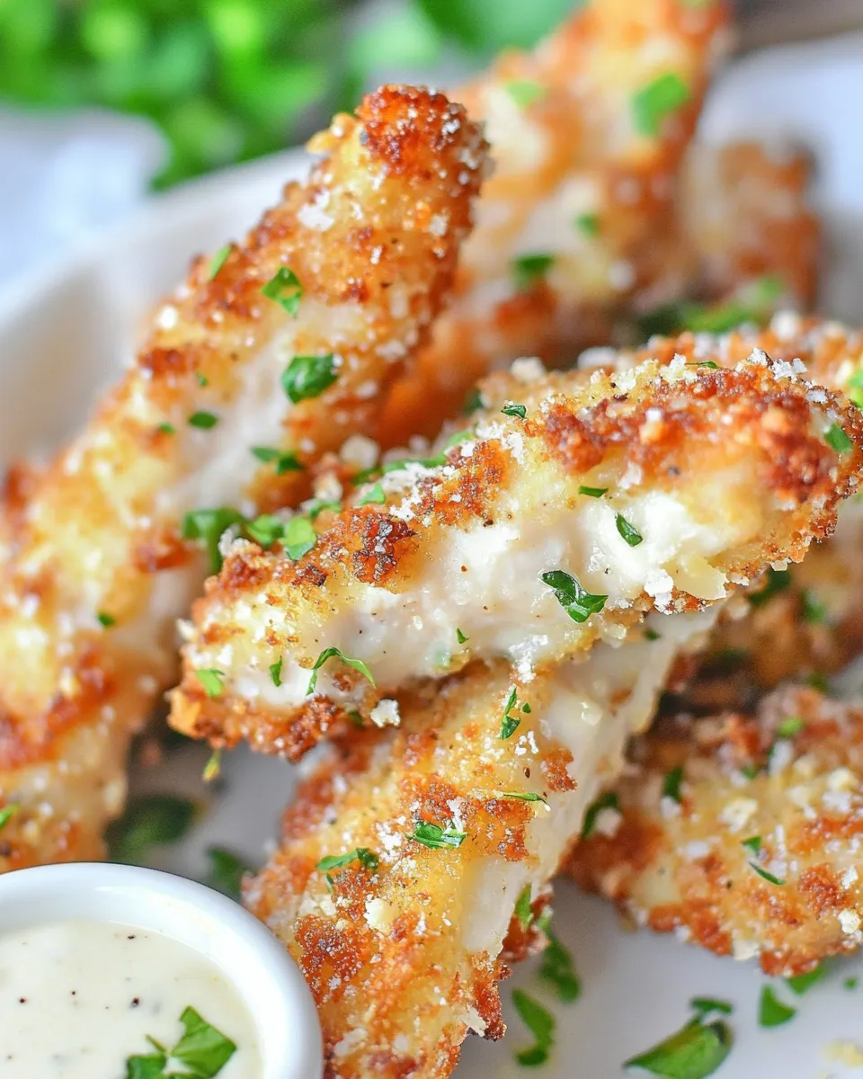 Delicious Garlic Parmesan Chicken Tenders shot