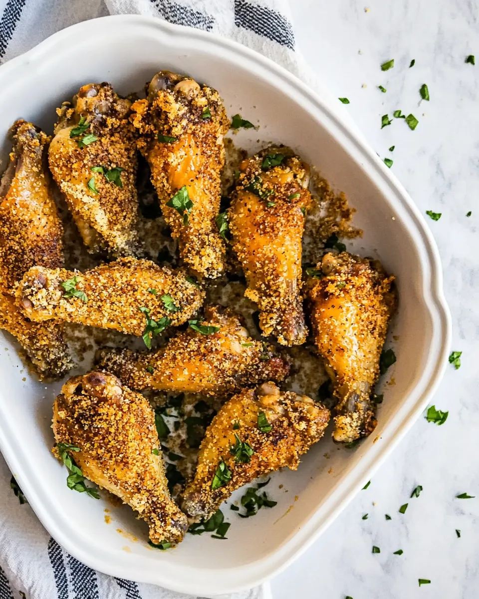 Homemade Garlic Parmesan Chicken Wings Recipe photo