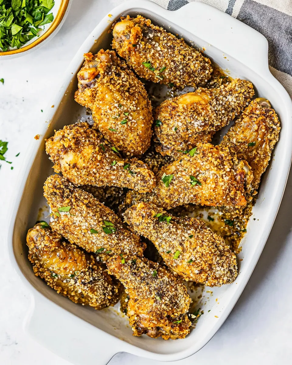 Easy Garlic Parmesan Chicken Wings Recipe shot