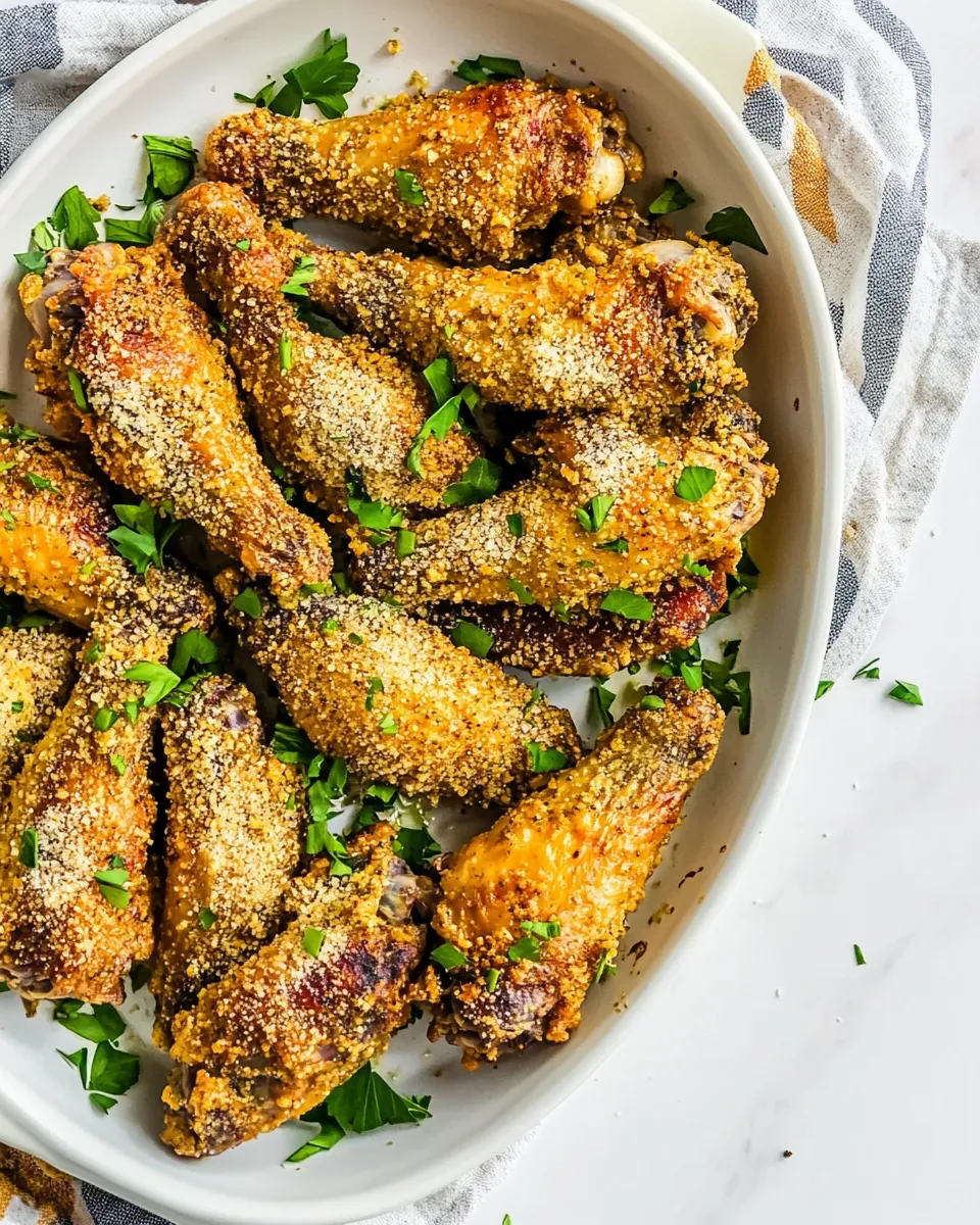 Delicious Garlic Parmesan Chicken Wings Recipe dish photo