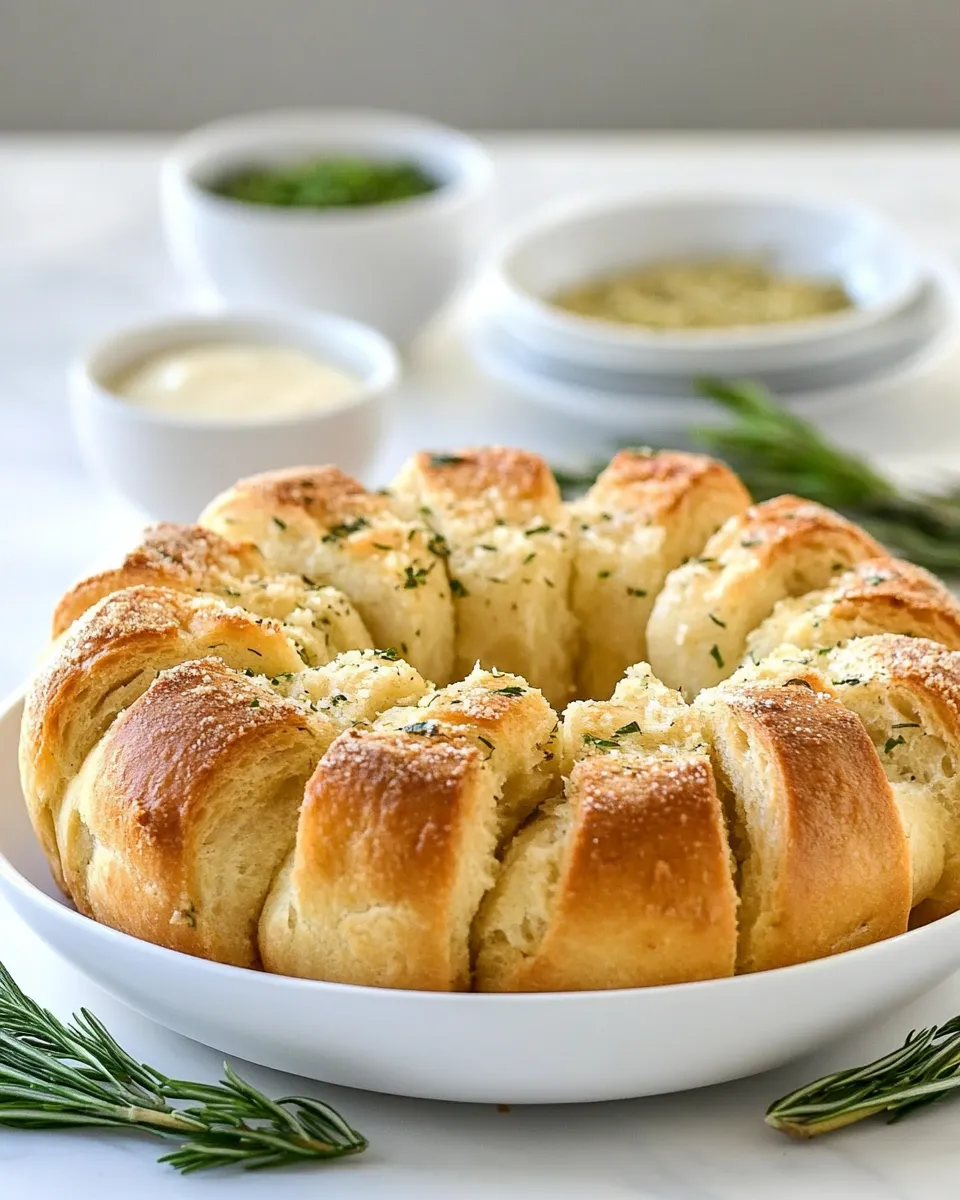 Homemade Garlic Parmesan Pull-Apart Bread photo