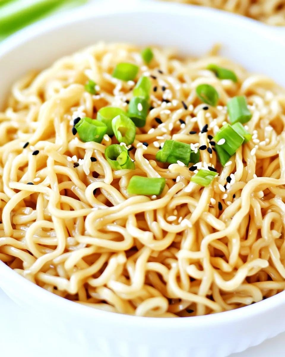Quick Garlic Sesame Noodles food shot