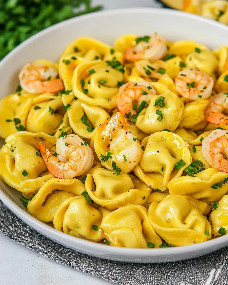 Homemade Garlic Shrimp Tortellini photo