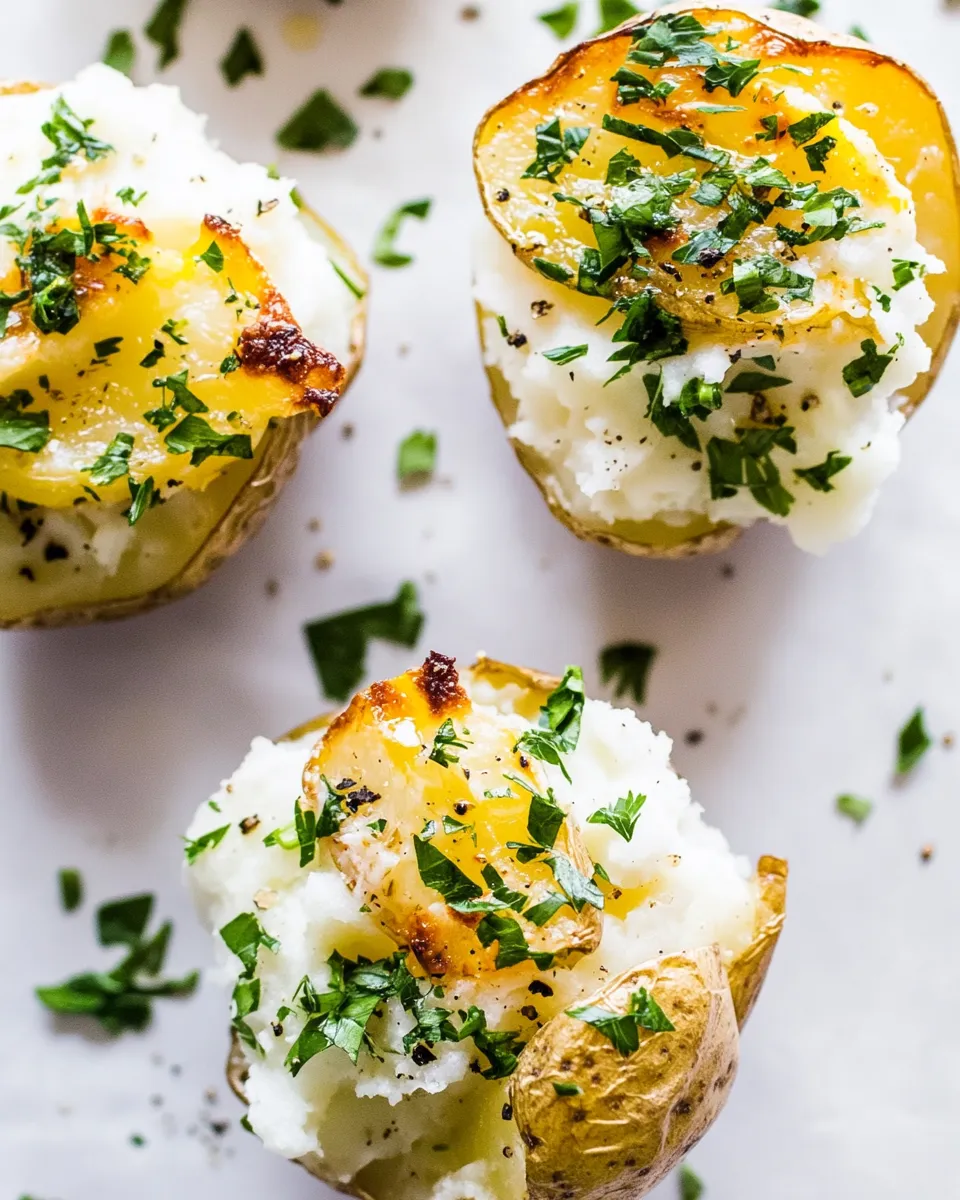 Easy Garlic and Lemon Smashed Potatoes shot