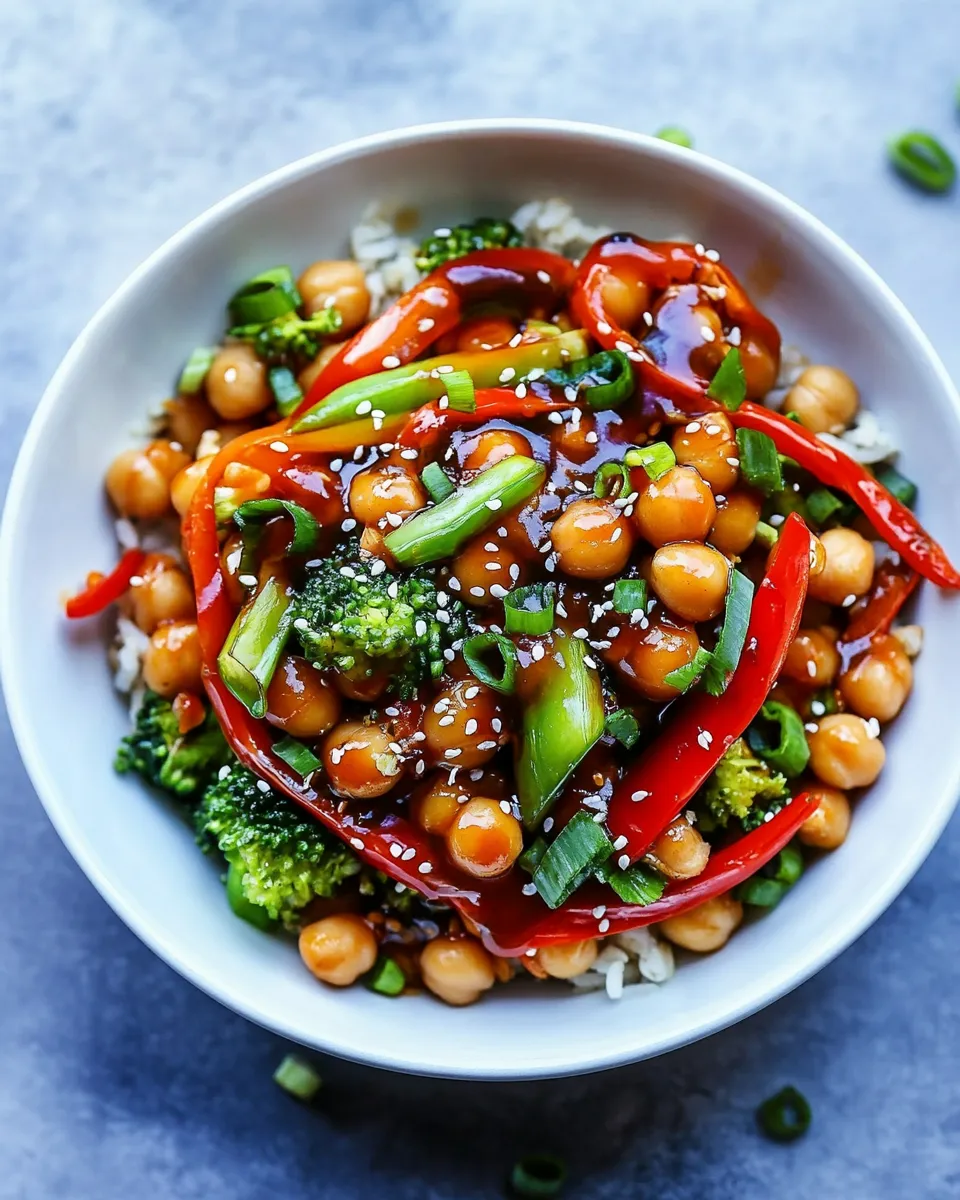 Easy General Tso Chickpeas recipe photo