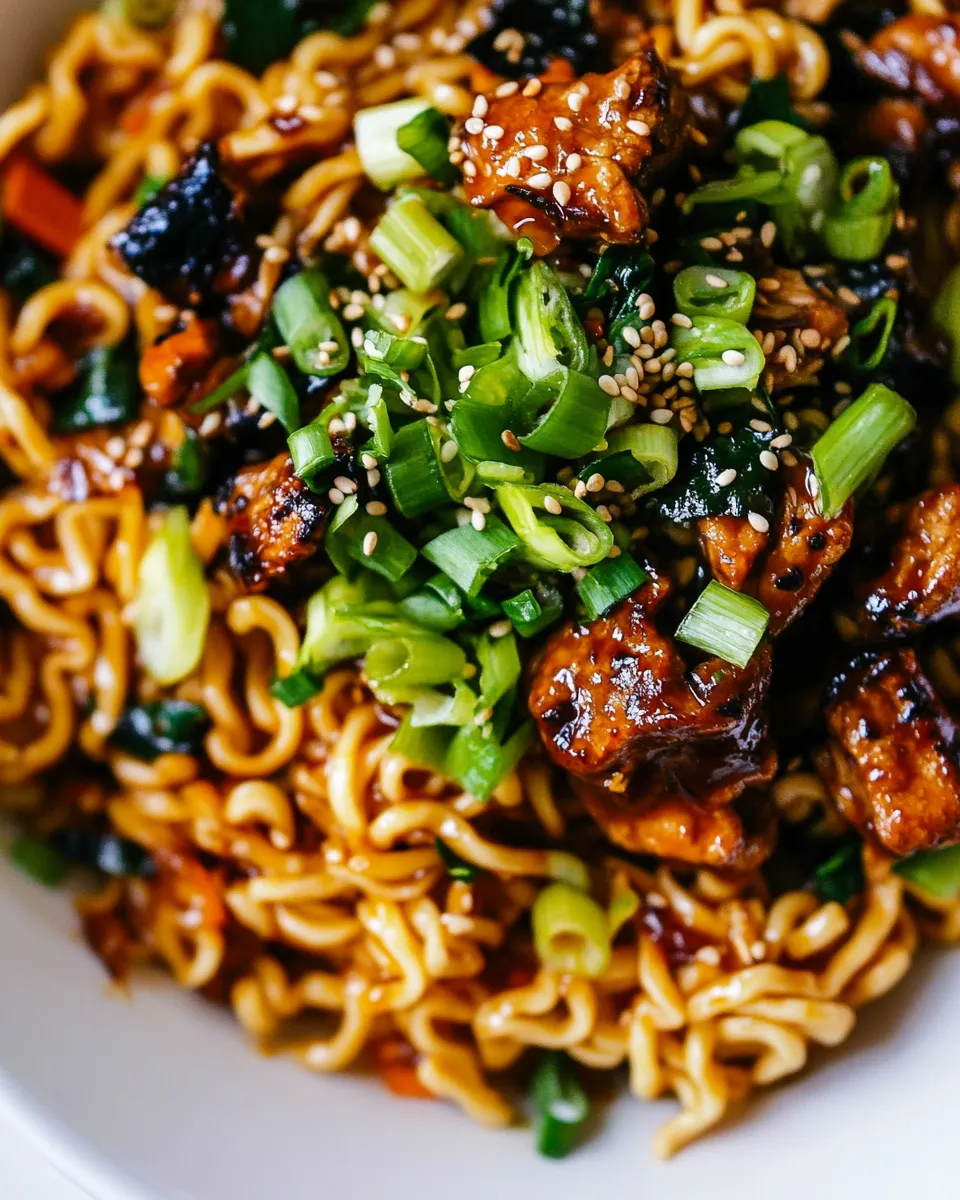 Delicious General Tso Ramen shot