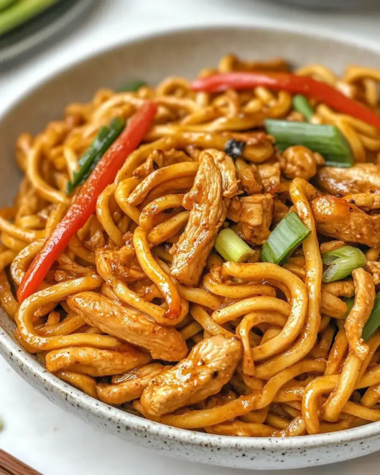 Homemade Ginger Chicken Udon Noodles photo