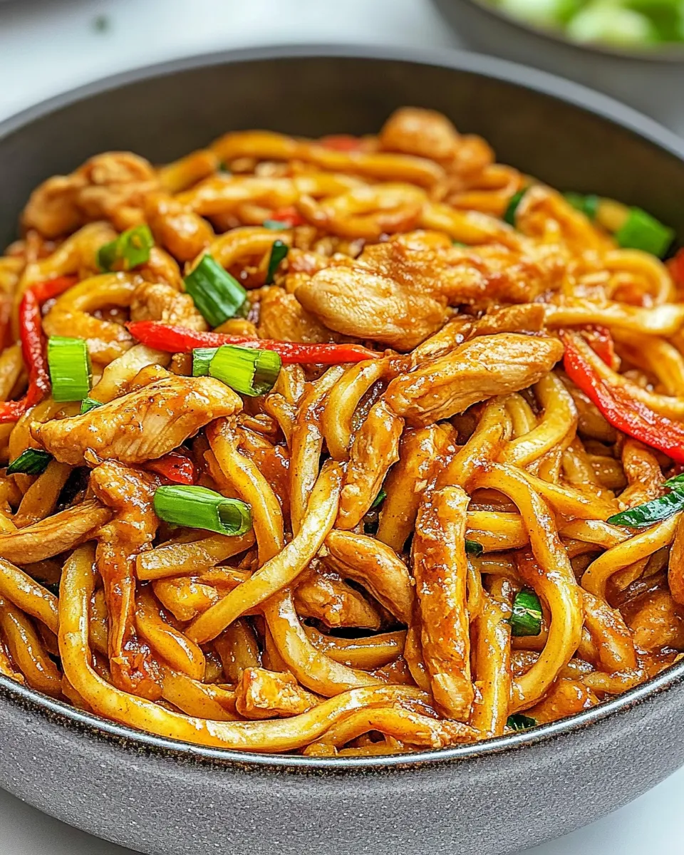 Classic Ginger Chicken Udon Noodles image