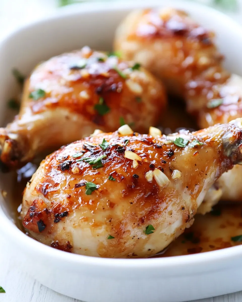 Savory Ginger Garlic Baked Chicken shot