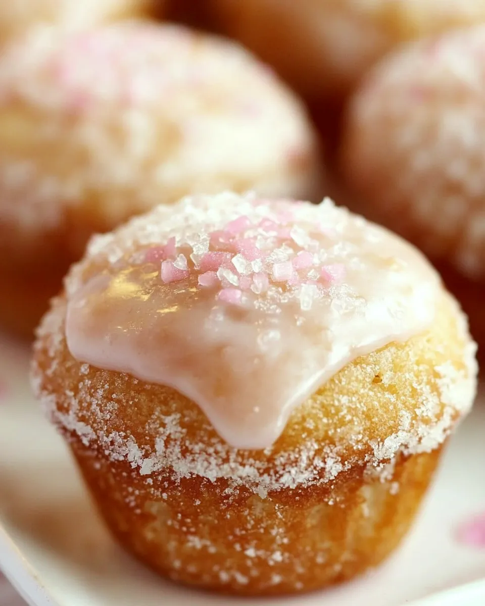 Easy Glazed Vanilla Donut Muffins recipe photo