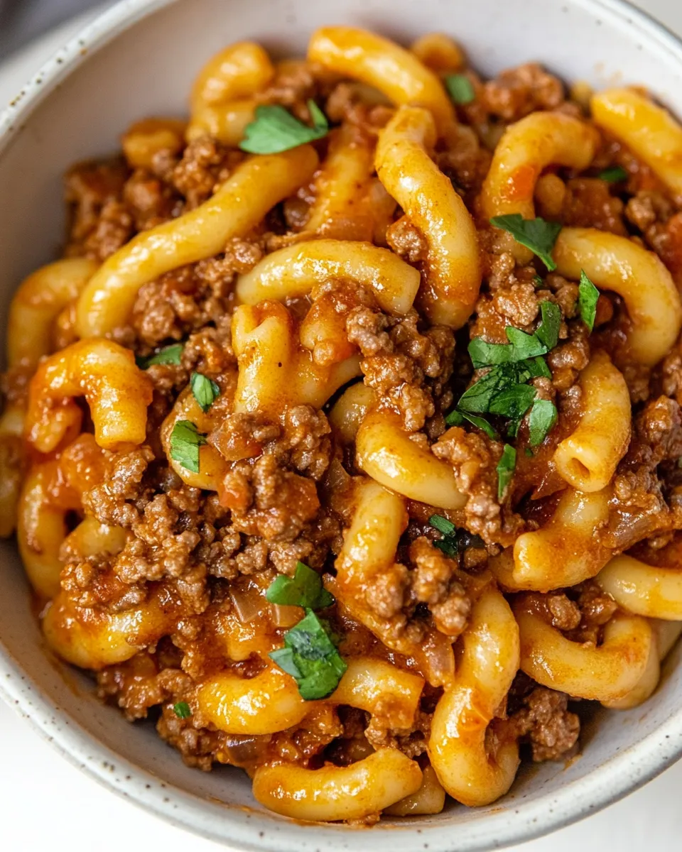 Delicious Gluten-Free Dairy-Free Hamburger Helper shot