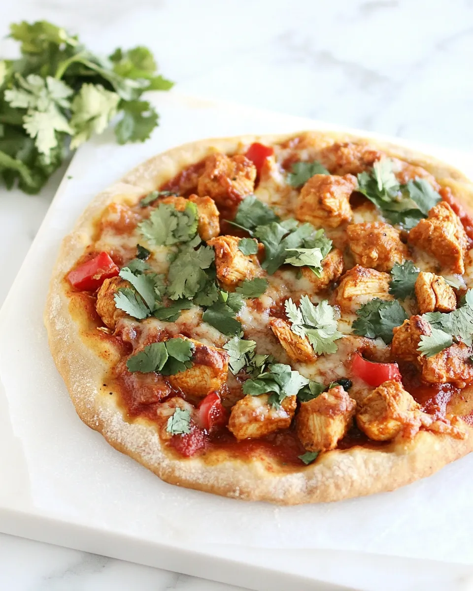 Classic Gluten Free Chicken Tikka Masala Pizza image
