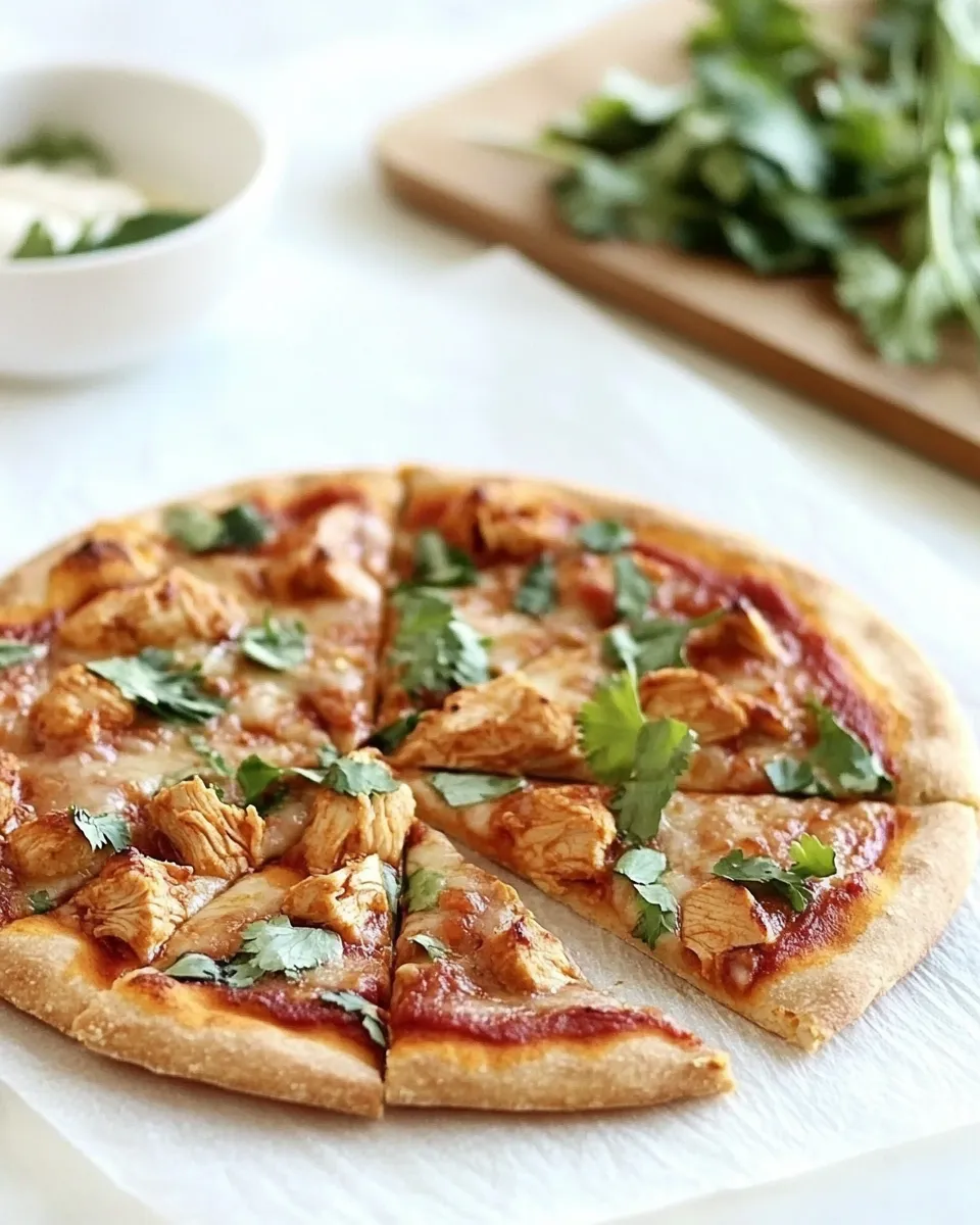 Delicious Gluten Free Chicken Tikka Masala Pizza shot