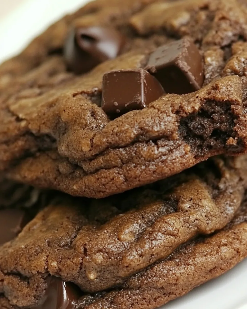 Delicious Gluten Free Double Chocolate Chunk Cookies shot