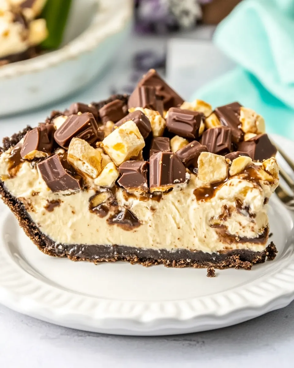 Easy Gluten Free Snickers Pie shot