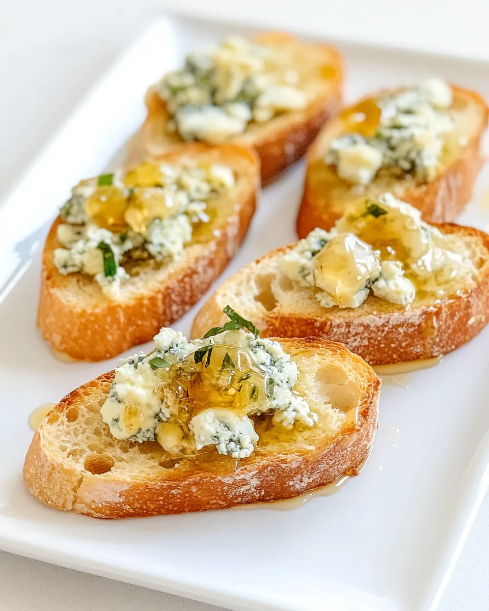 Delicious Gorgonzola and Honey Bruschetta image