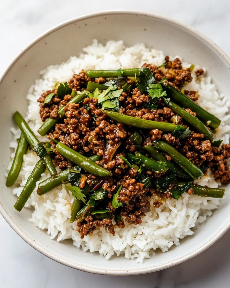 Easy Green Bean and Ground Beef Stir Fry photo
