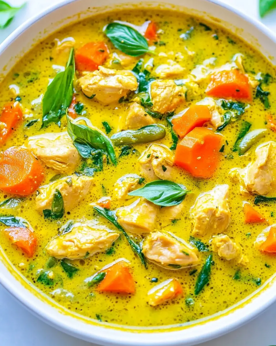 Homemade Green Thai Chicken Coconut Curry photo