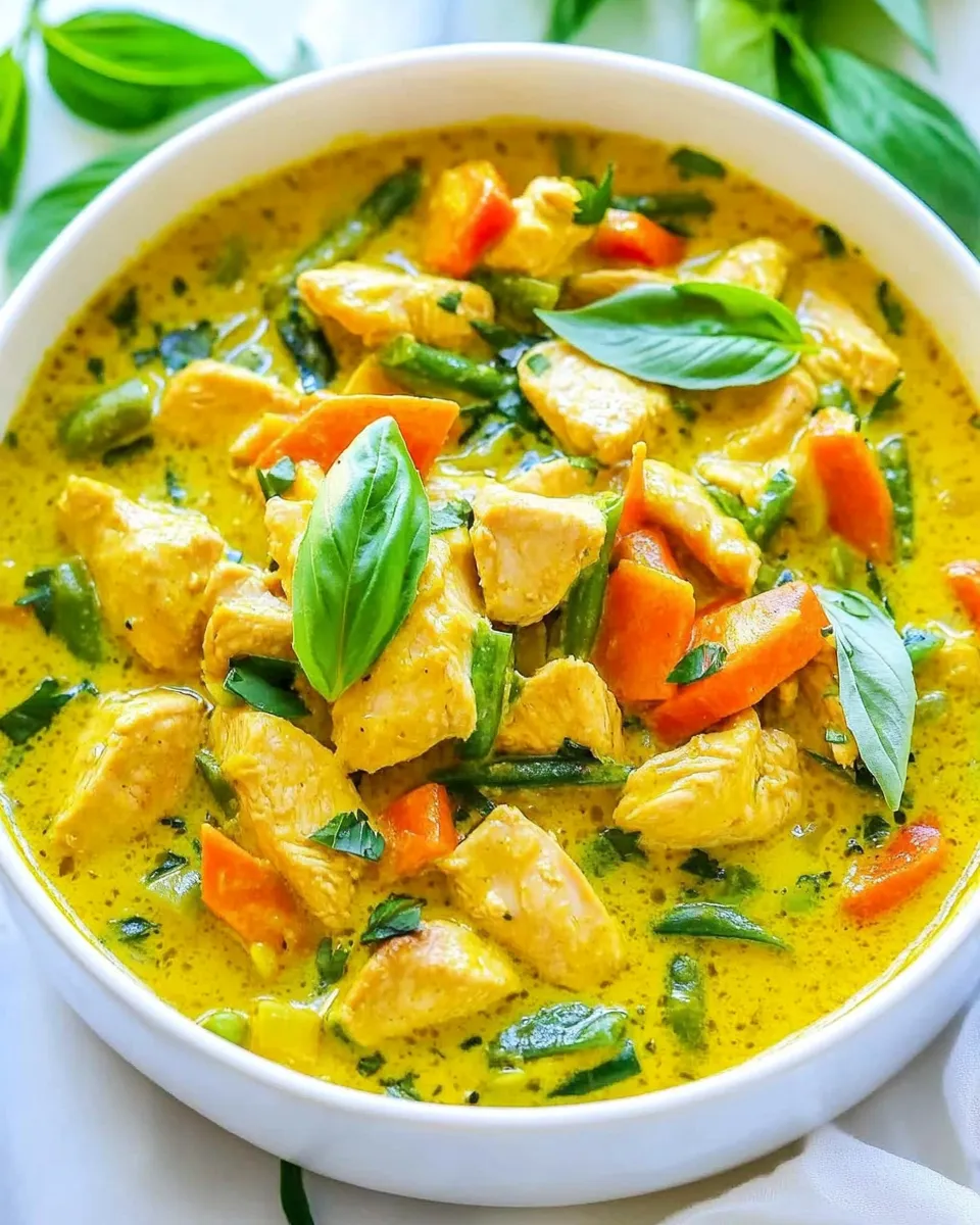 Easy Green Thai Chicken Coconut Curry recipe photo